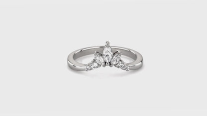 Video Contains 3-Stone 7-Stone Emerald Cut CZ Ring Set in Sterling Silver. Style Number VR448-01