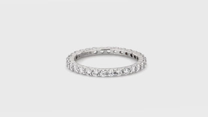 Pave CZ Eternity Ring Set in Sterling Silver. Style Number VR676-01