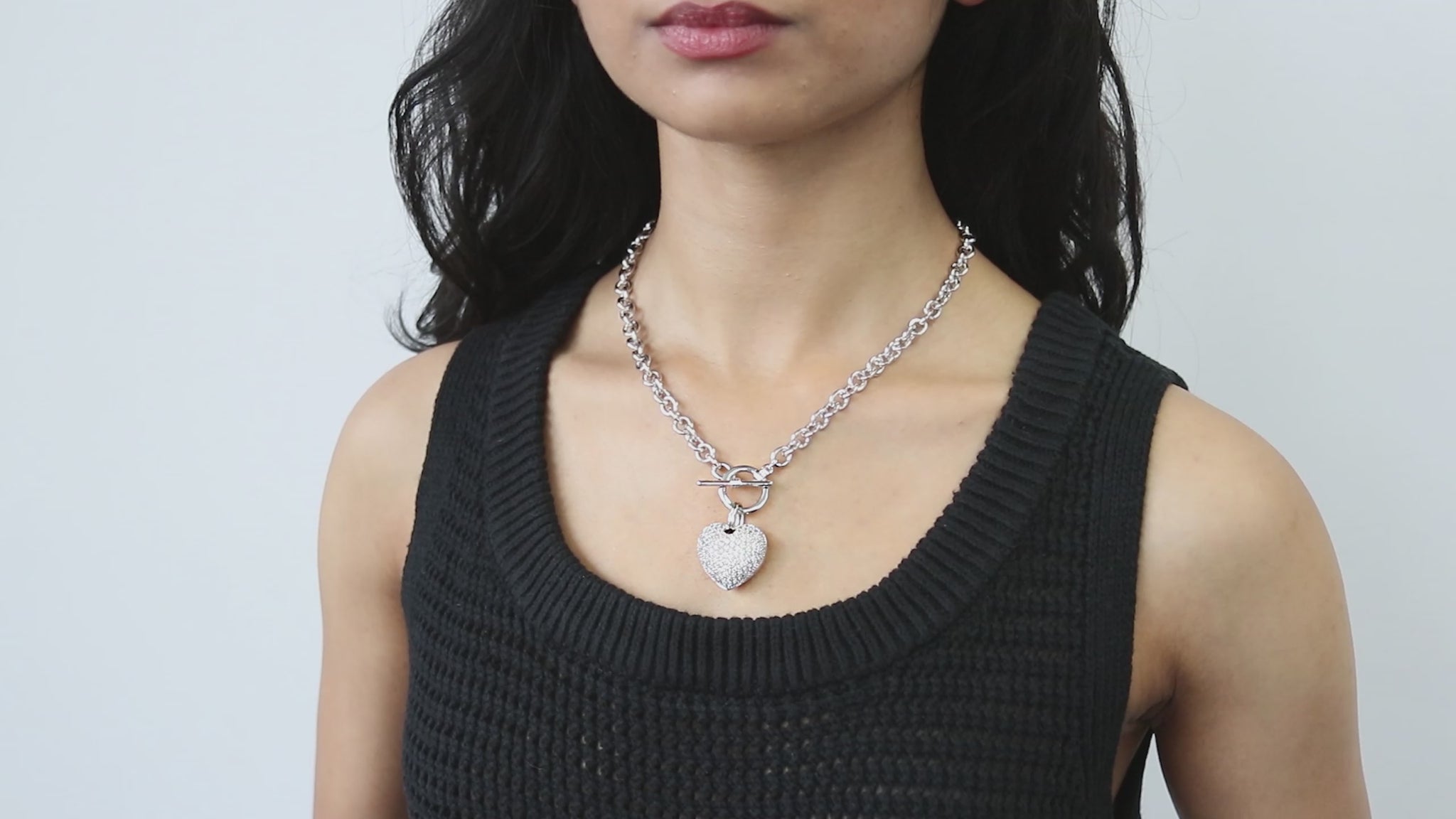 Video Contains Heart Toggle Necklace. Style Number N359-VP