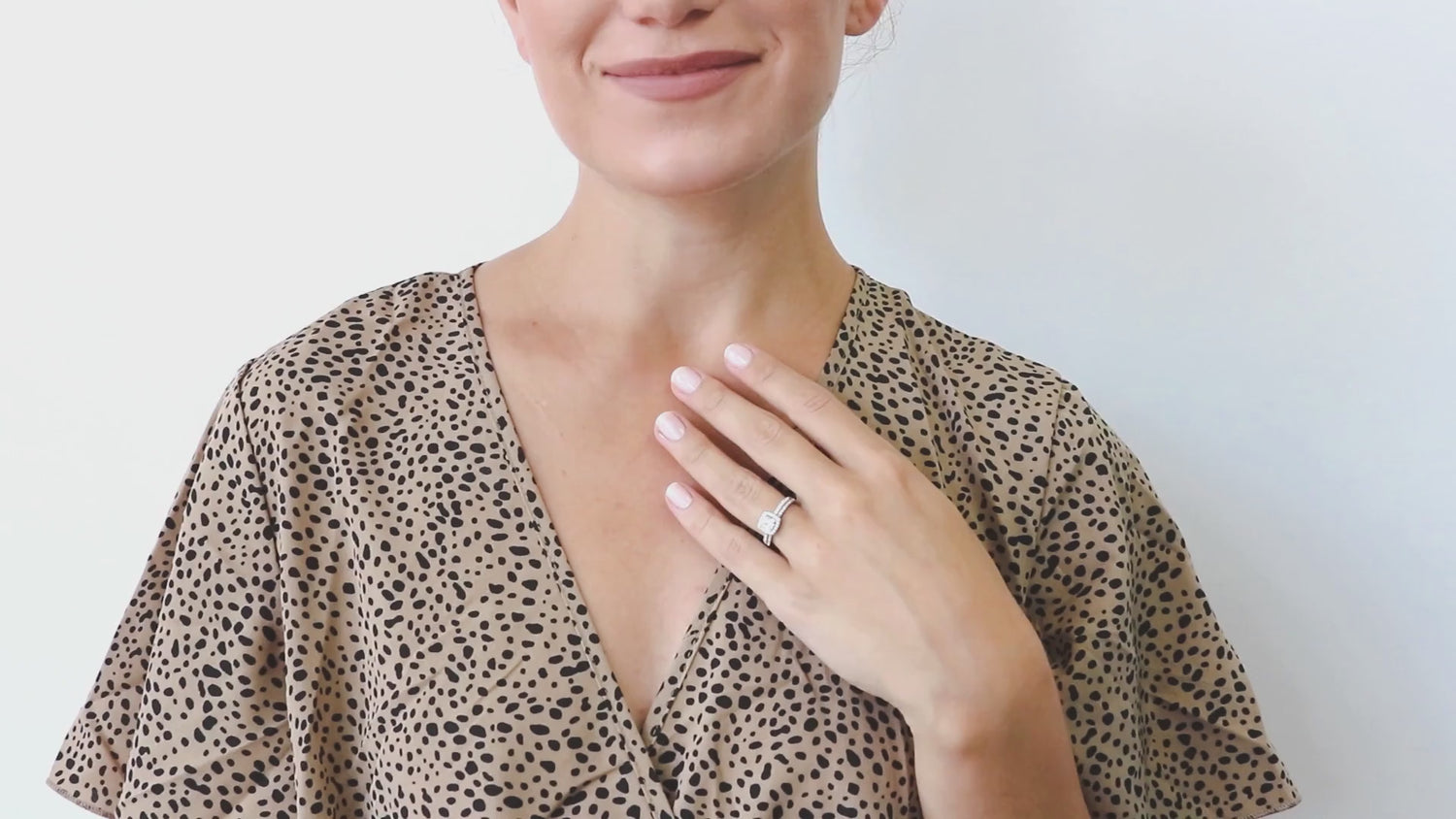 Halo Cushion CZ Ring Set in Sterling Silver, 4 of 11