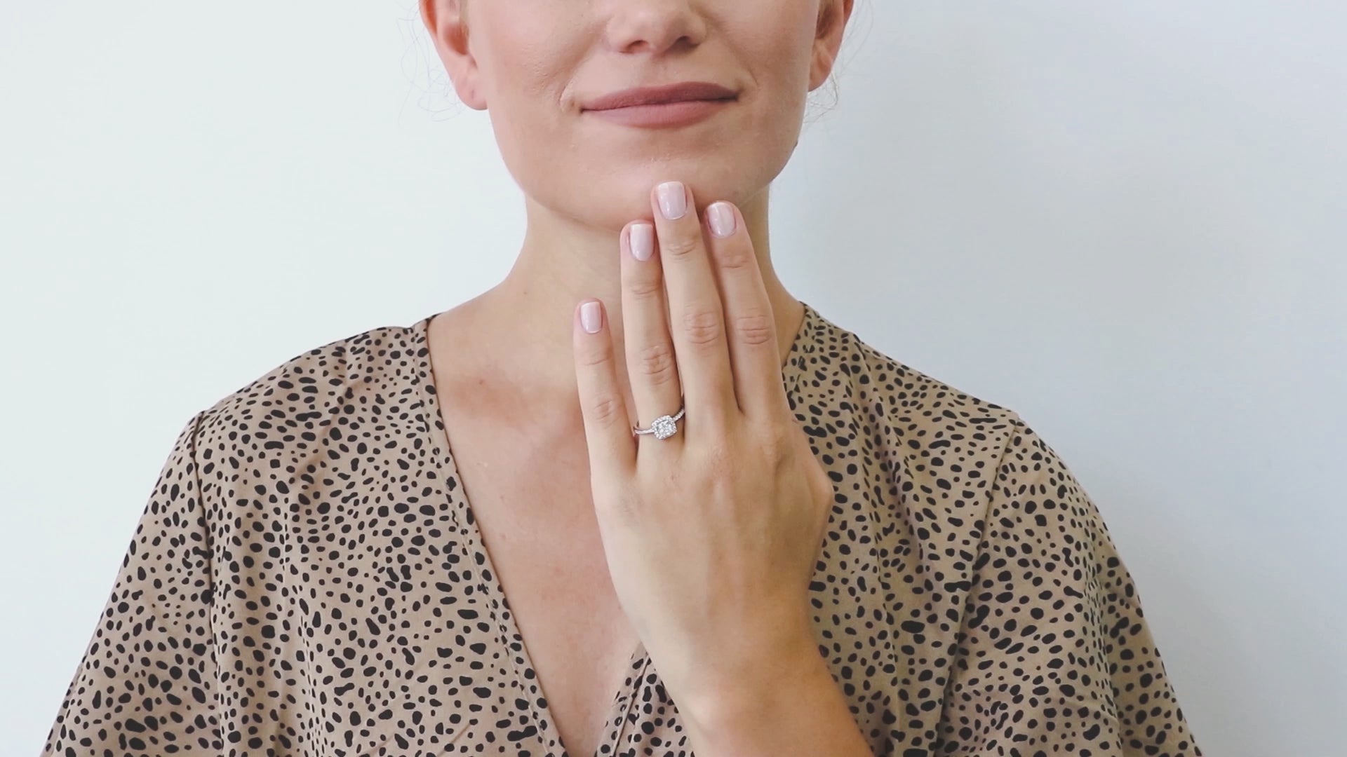 Video Contains Halo Cushion CZ Ring in Sterling Silver. Style Number R577-CL