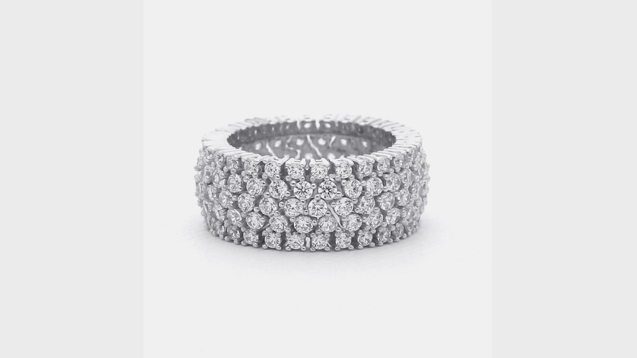 Video Contains CZ Eternity Ring in Sterling Silver. Style Number R1881-01