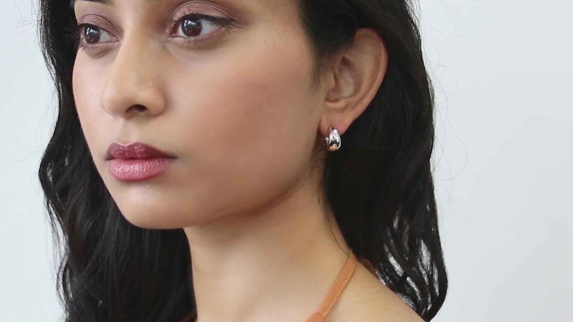 Video Contains Dome Huggie Earrings in Sterling Silver, 2 Pairs. Style Number VS786-01