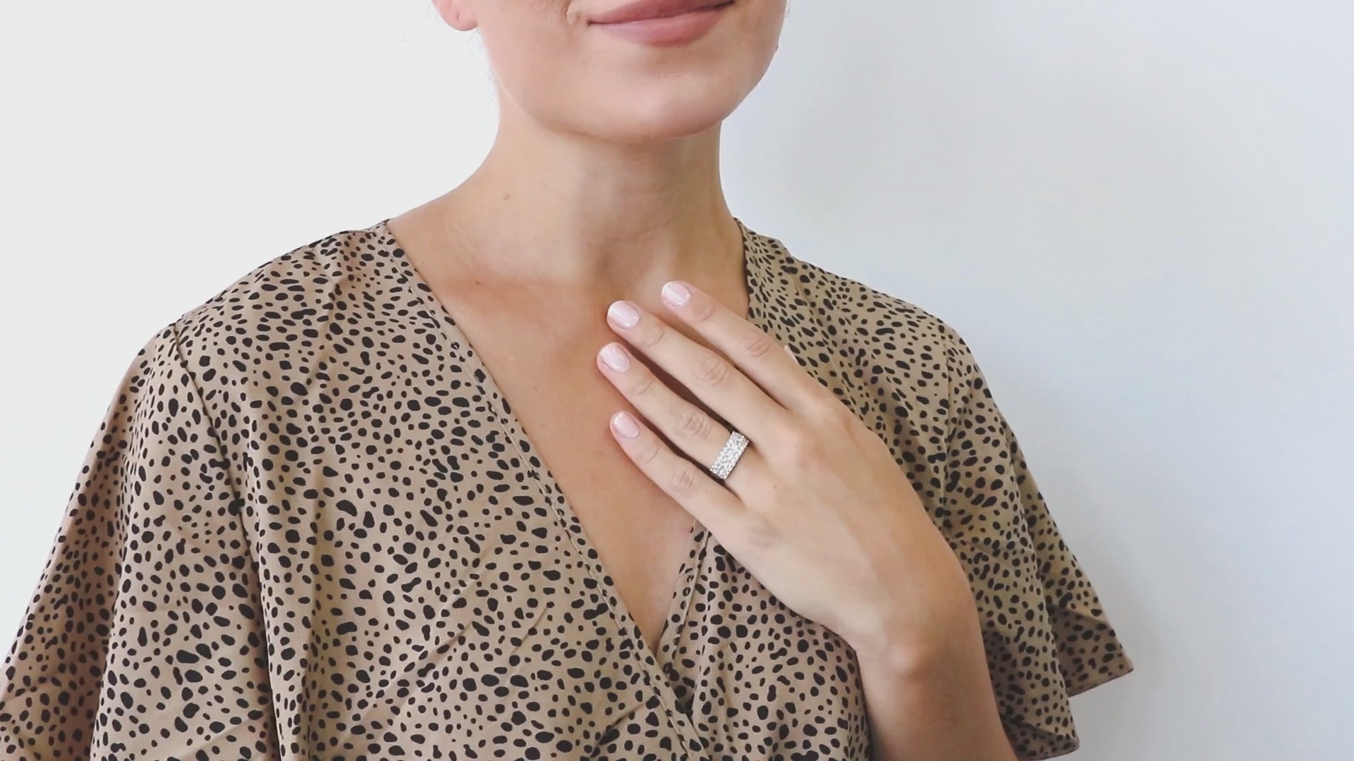 Art Deco 3-Row Half Eternity Ring