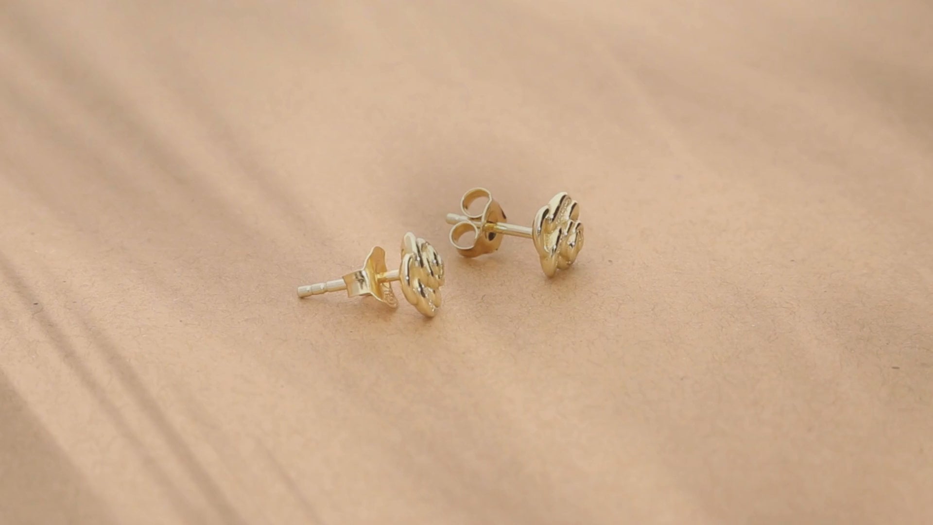 Rose Flower CZ Stud Earrings in Sterling Silver. Style Number E1906