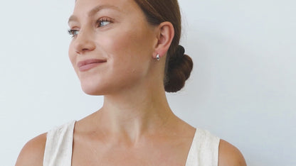 Dome Hoop Huggie Earrings