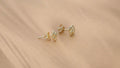 Rose Flower CZ Cartilage Stud Earrings in Sterling Silver