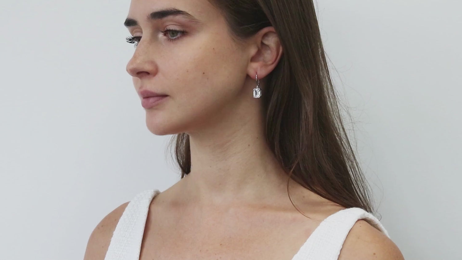 Solitaire CZ Earrings in Gold Flashed Sterling Silver, 2 Pairs, 2 of 14