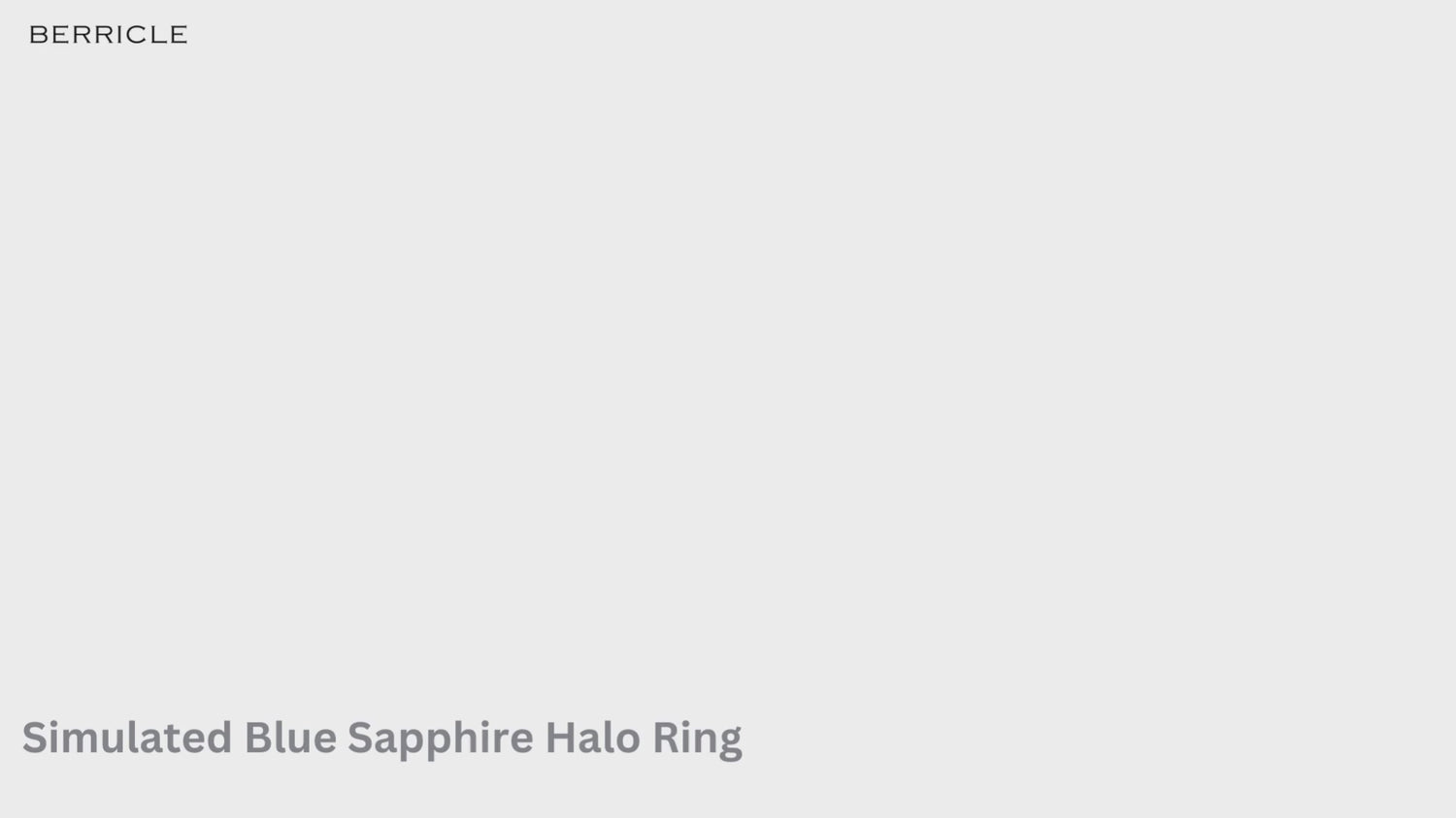 Halo Milgrain Sapphire-Blue CZ Ring in Sterling Silver, 3 of 15