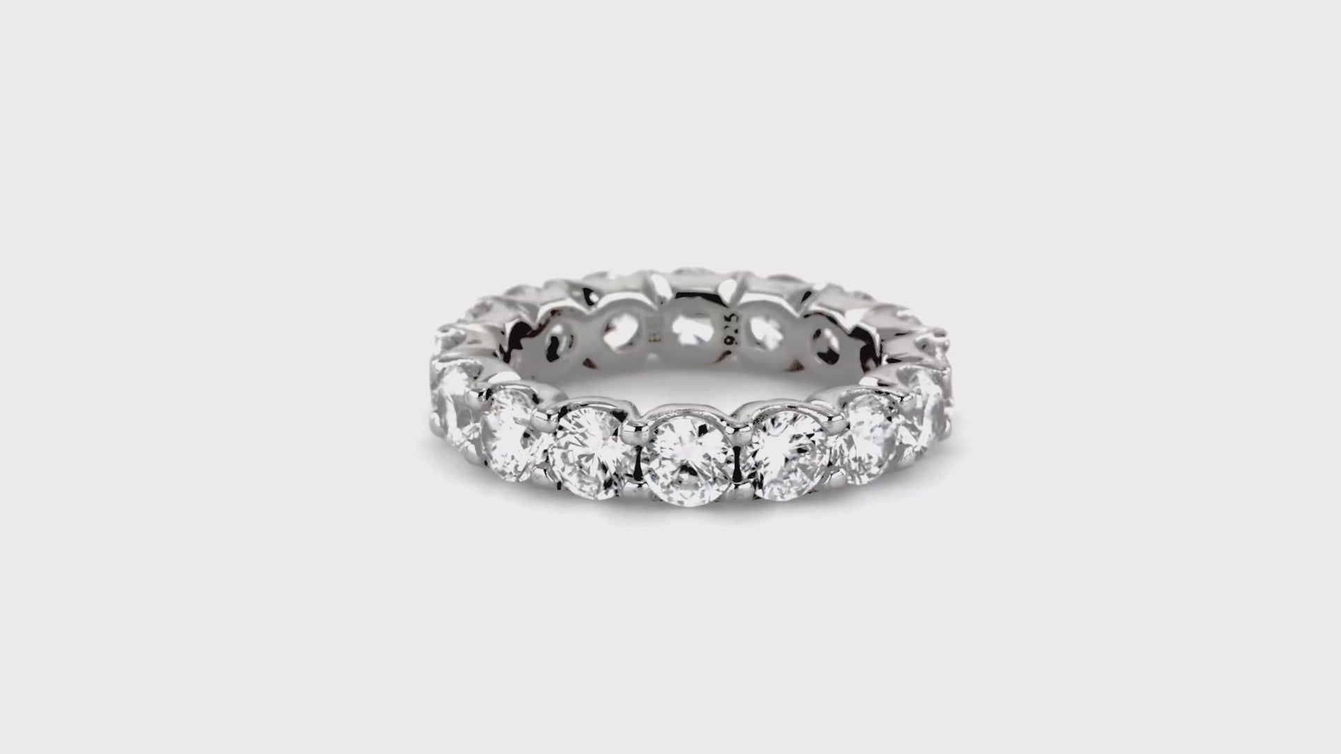 Video Contains CZ Statement Eternity Ring in Sterling Silver. Style Number R1661-03