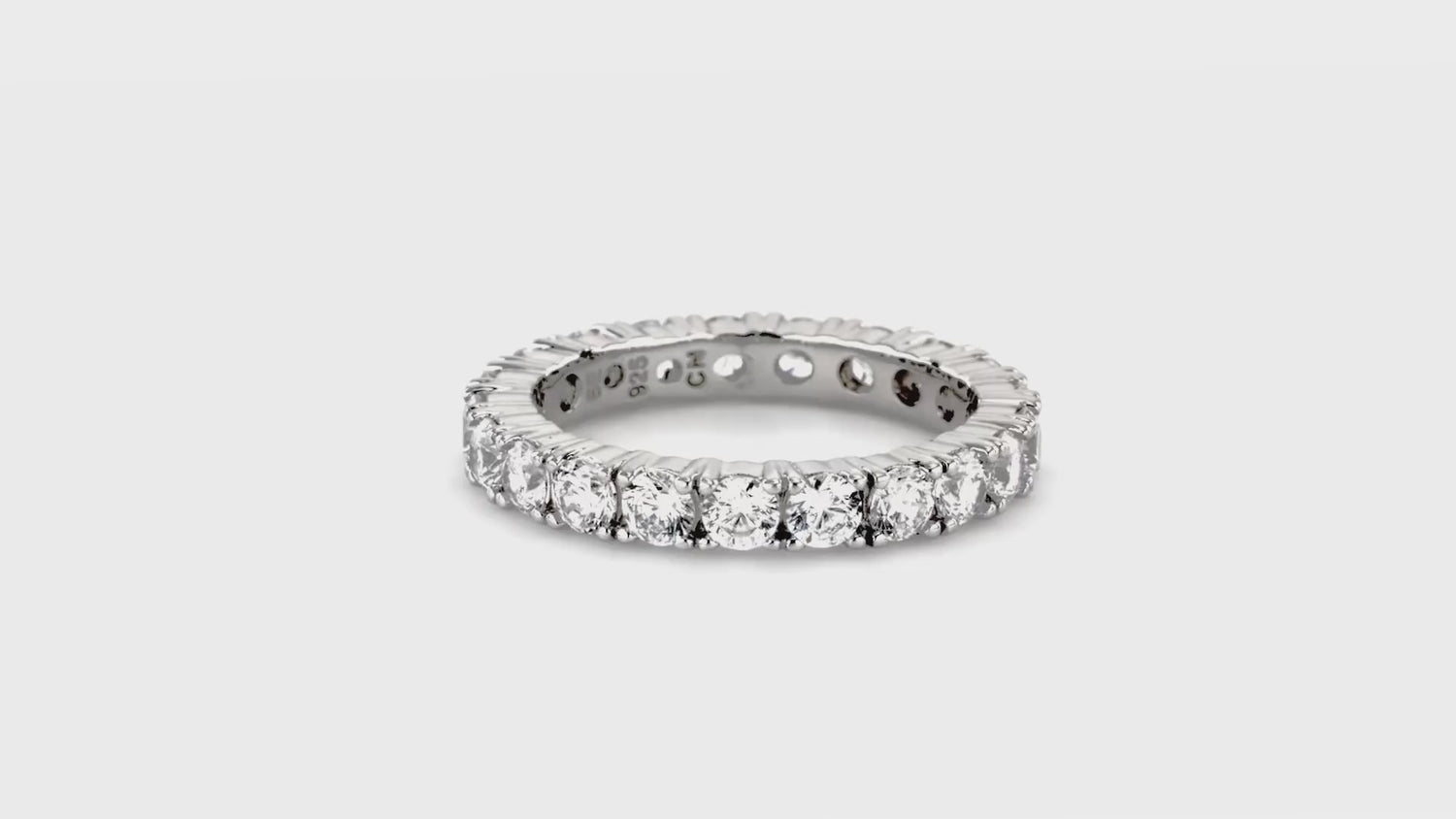 CZ Eternity Ring Set in Sterling Silver, 6 of 12