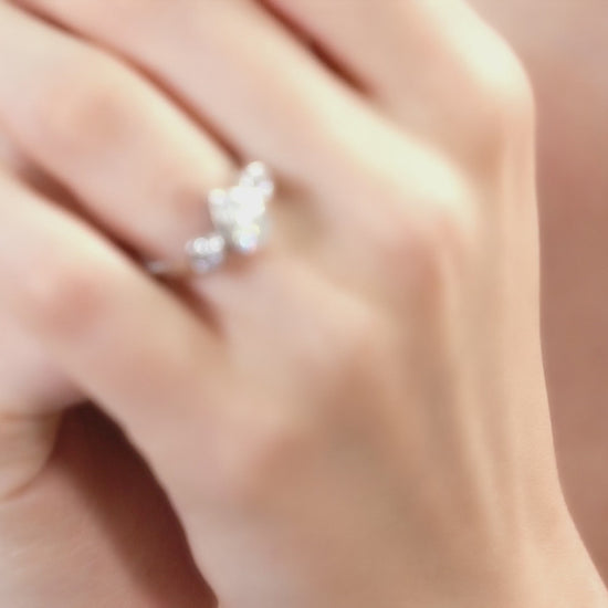Video Contains 3-Stone Pear CZ Ring in Sterling Silver. Style Number R1476-01