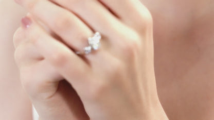 Video Contains 3-Stone Pear CZ Ring in Sterling Silver. Style Number R1476-01