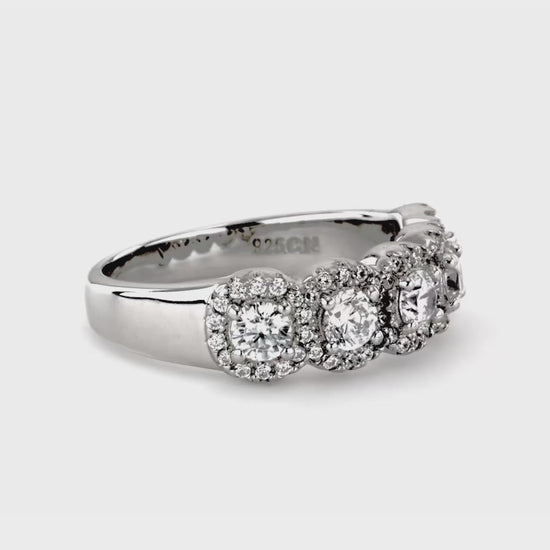 Video Contains 5-Stone CZ Band in Sterling Silver. Style Number R1333-01