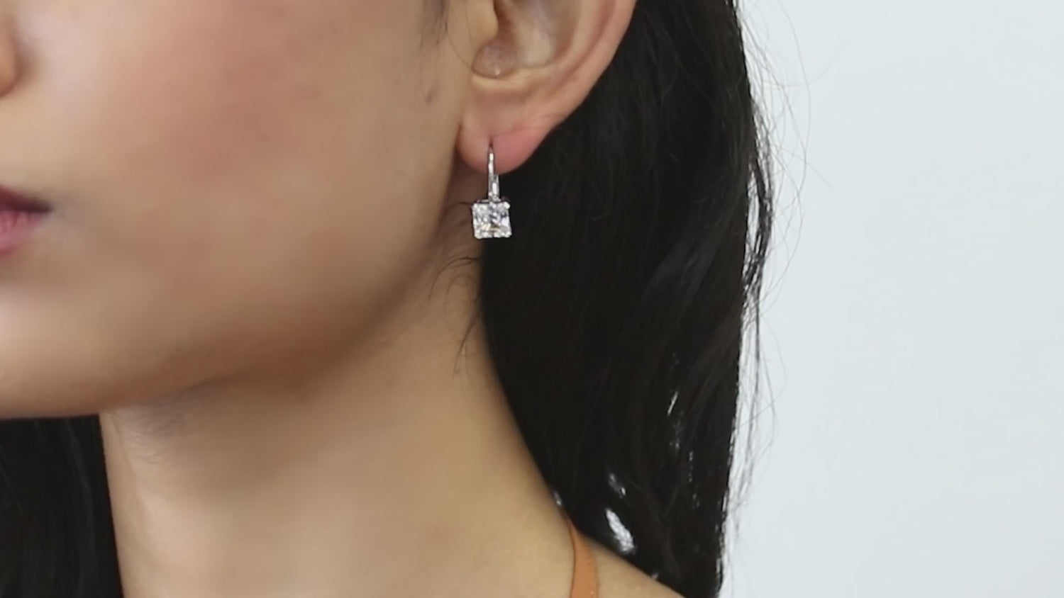 Solitaire CZ Earrings in Gold Flashed Sterling Silver, 2 Pairs, 2 of 11