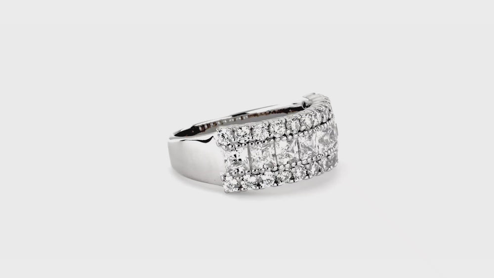 Art Deco CZ Eternity Ring in Sterling Silver, 3 of 6