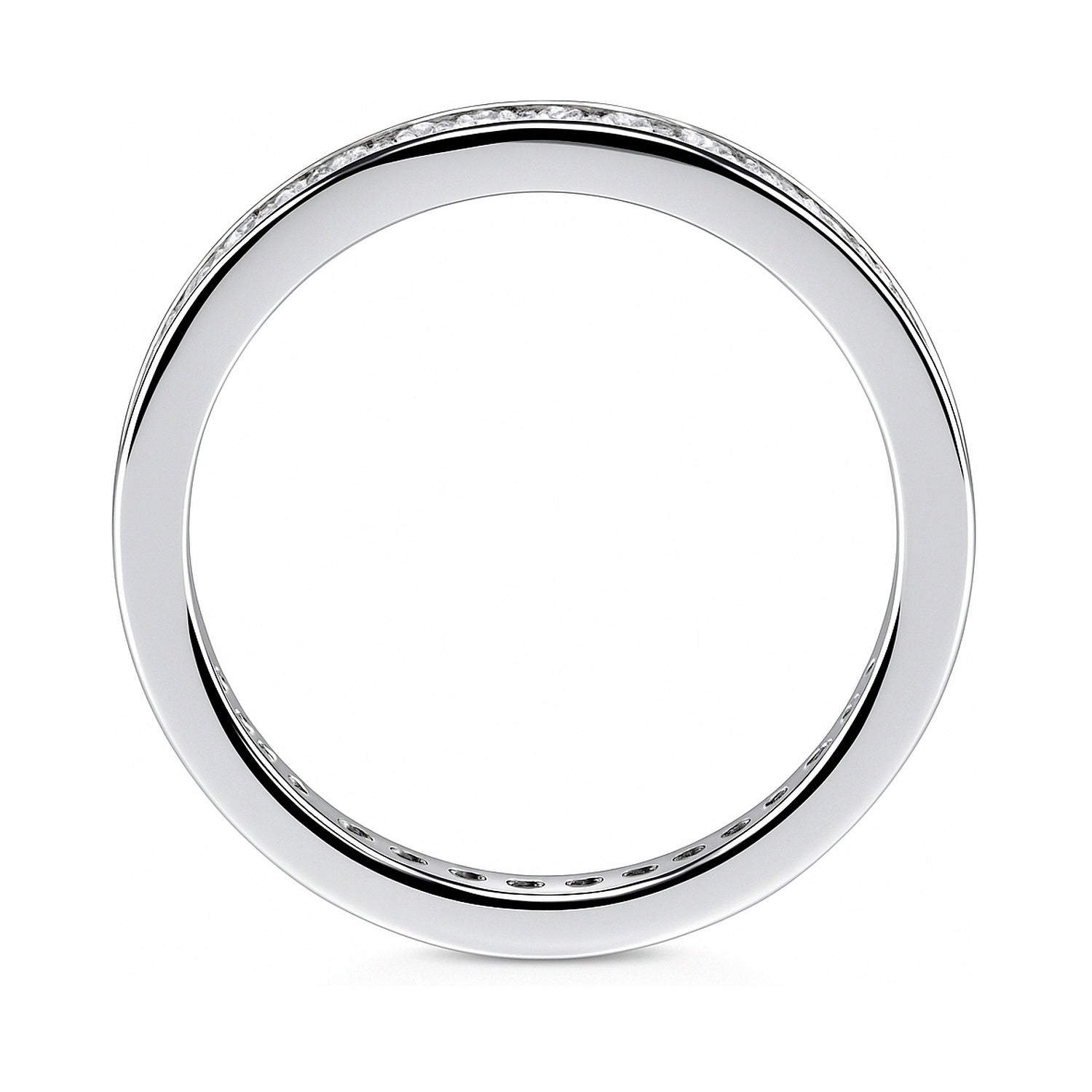 Channel CZ Eternity Ring in Sterling Silver, 4 of 4