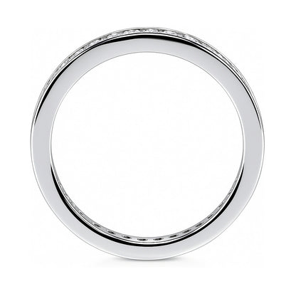Channel CZ Eternity Ring in Sterling Silver