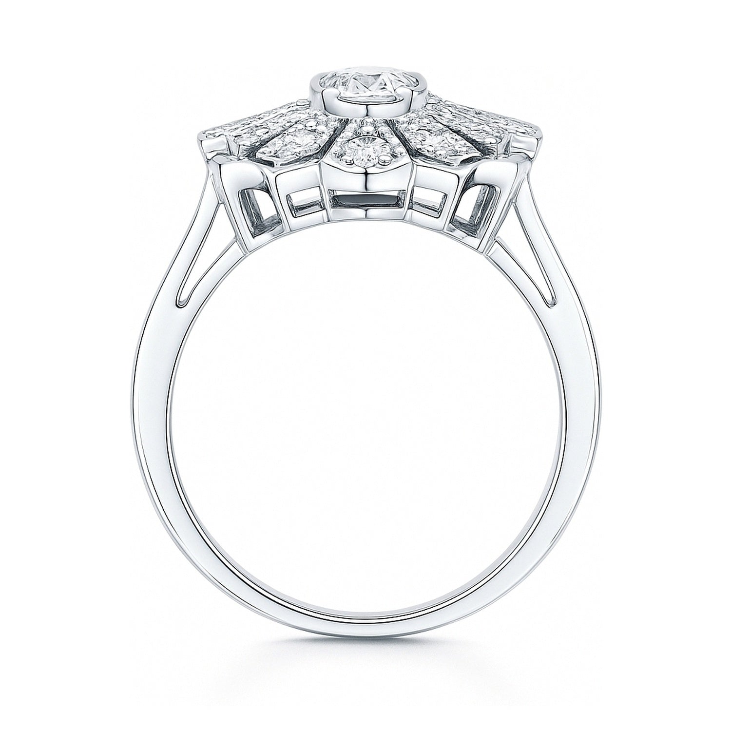 Art Deco Milgrain CZ Ring in Sterling Silver, 8 of 10