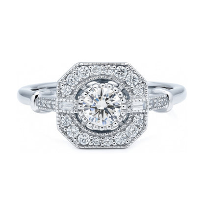 Art Deco CZ Ring in Sterling Silver