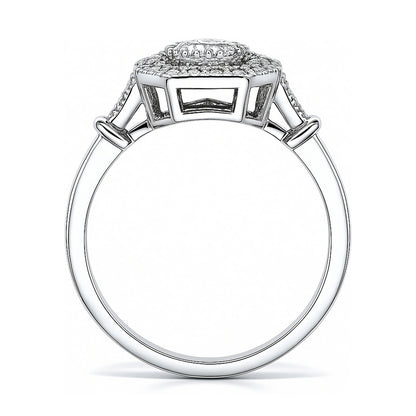 Art Deco CZ Ring in Sterling Silver