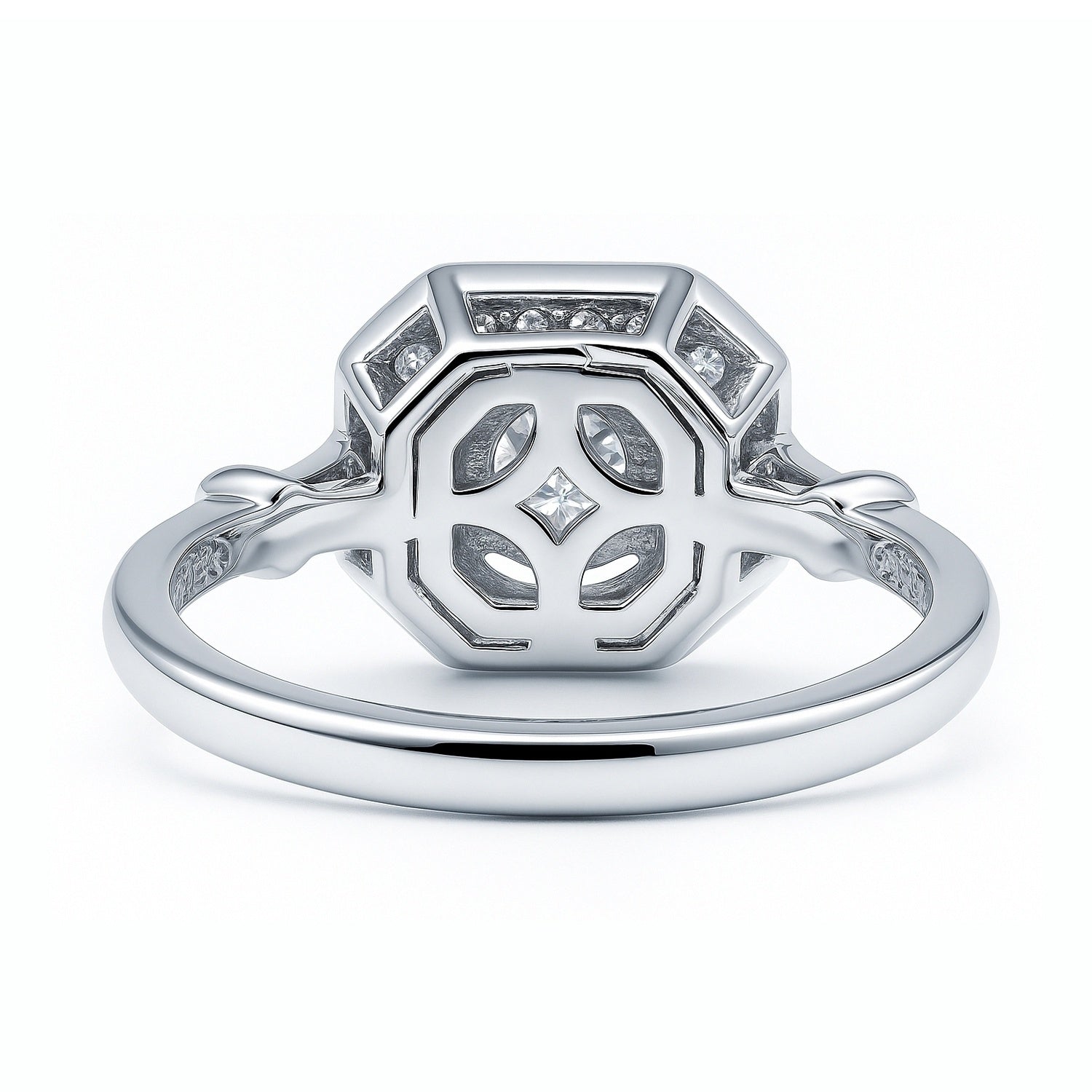 Art Deco CZ Ring in Sterling Silver, 8 of 8