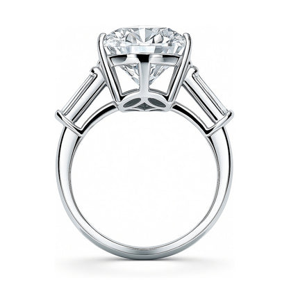 3-Stone 8ct Pear CZ Ring in Sterling Silver