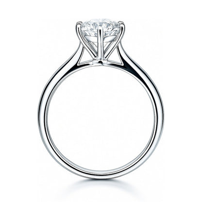 Solitaire 2ct CZ Ring in Sterling Silver