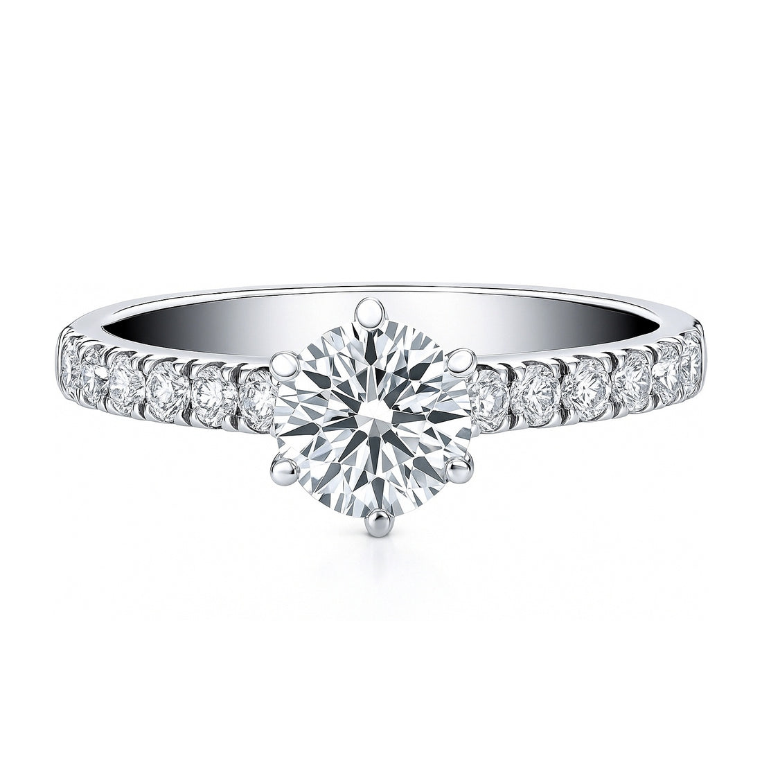 Solitaire 0.8ct CZ Ring in Sterling Silver