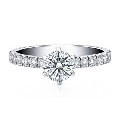 Solitaire 0.8ct CZ Ring in Sterling Silver