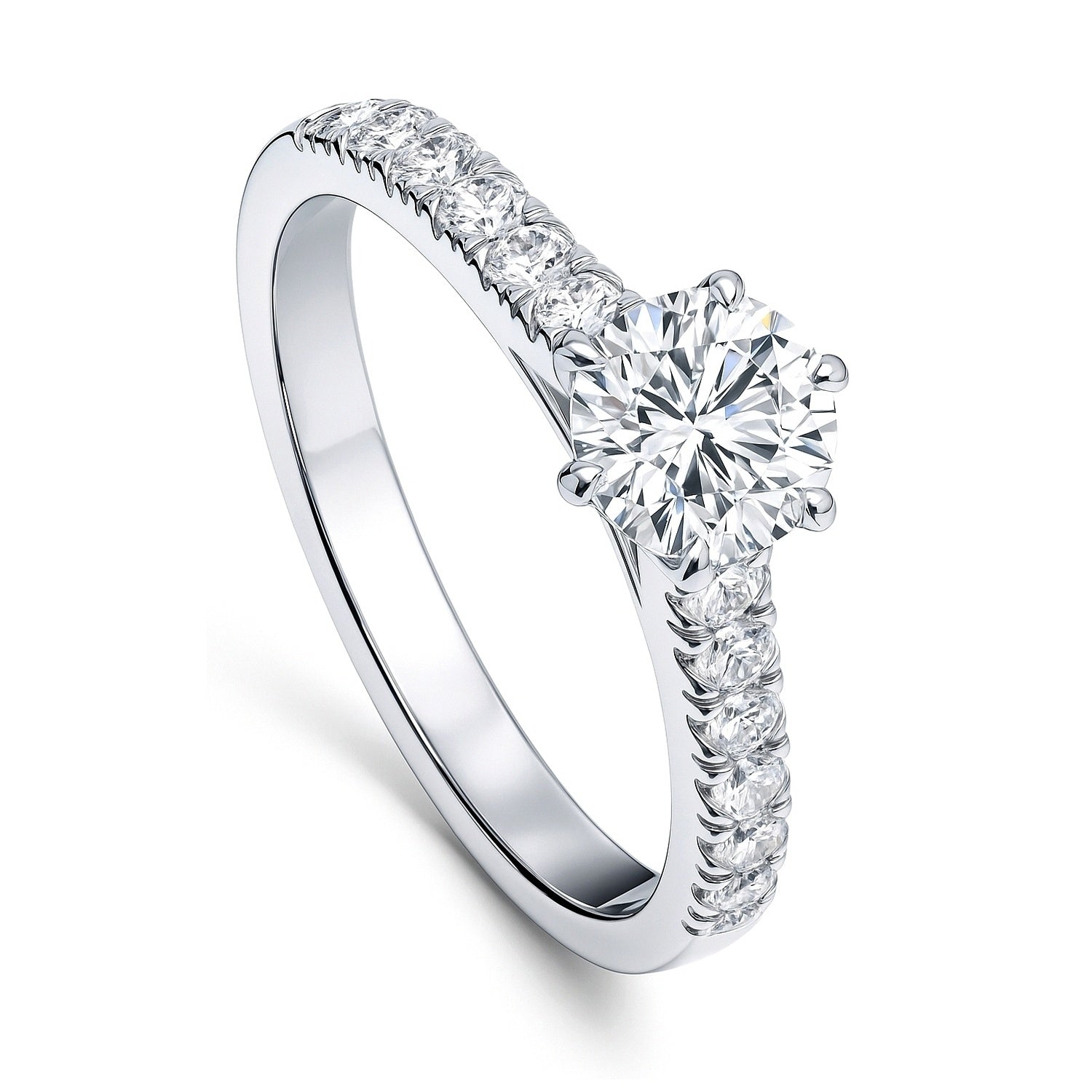 Solitaire 0.8ct CZ Ring in Sterling Silver, 4 of 8