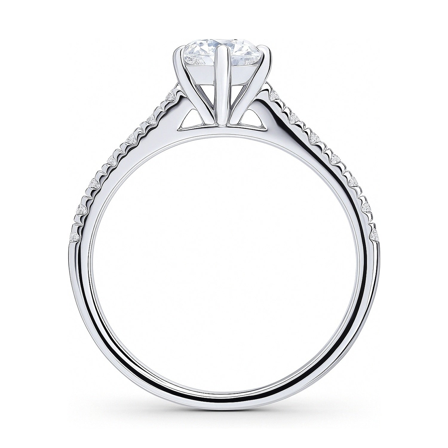 Solitaire 0.8ct CZ Ring in Sterling Silver, 8 of 8