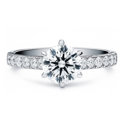 Solitaire 1.25ct CZ Ring in Sterling Silver