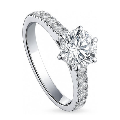 Solitaire 1.25ct CZ Ring in Sterling Silver