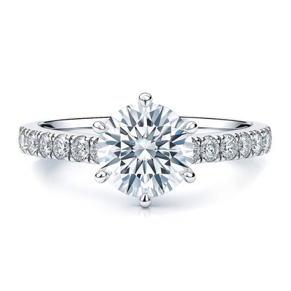 Solitaire 2ct CZ Ring in Sterling Silver