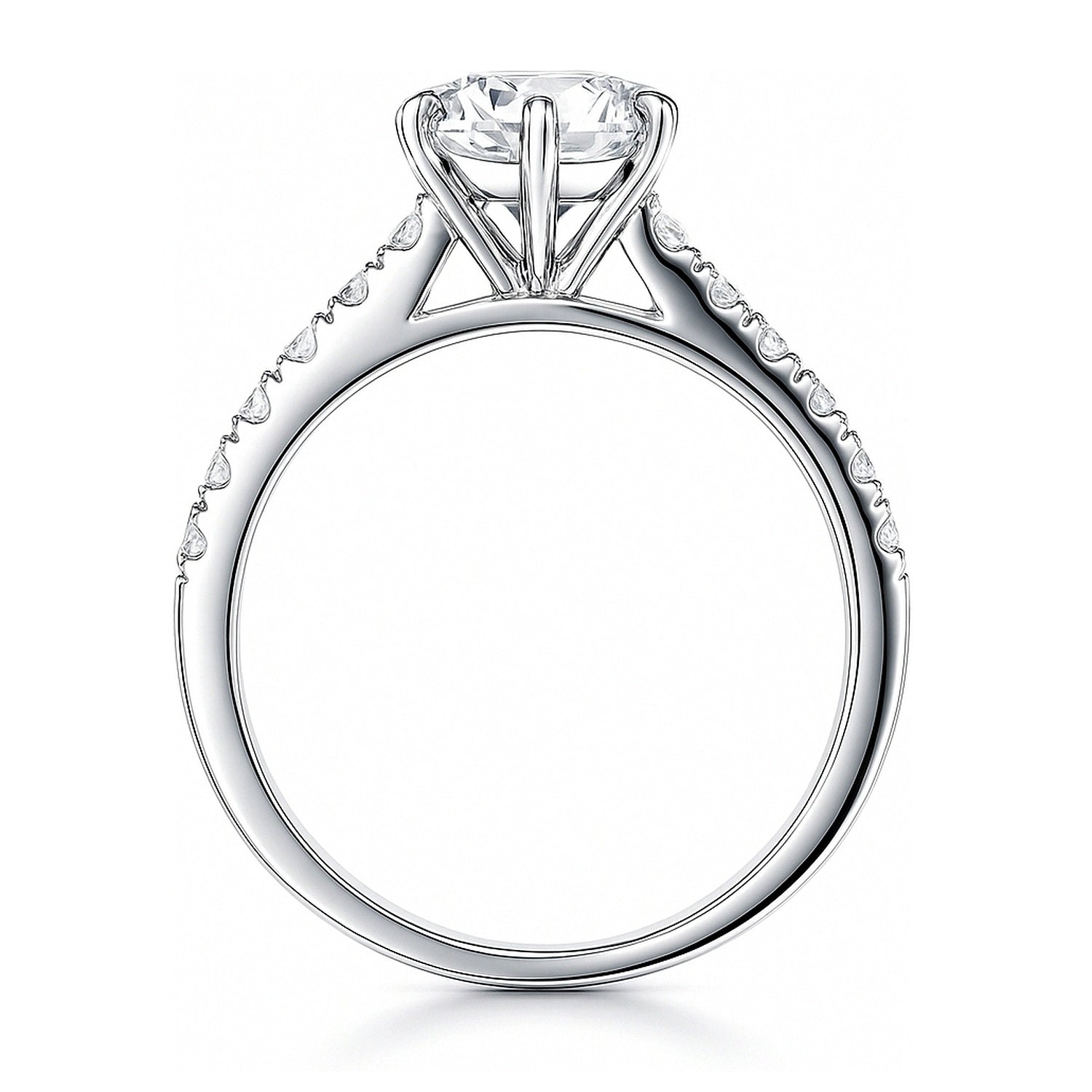 Solitaire 2ct CZ Ring in Sterling Silver