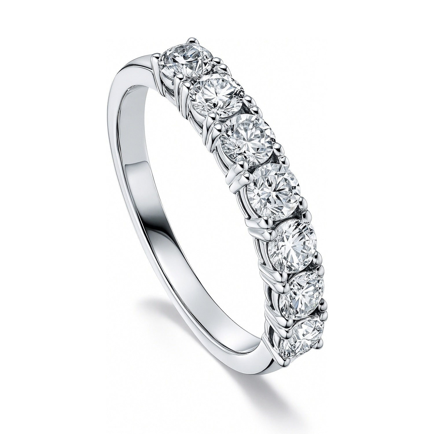 7-Stone CZ Eternity Ring in Sterling Silver, 4 of 8
