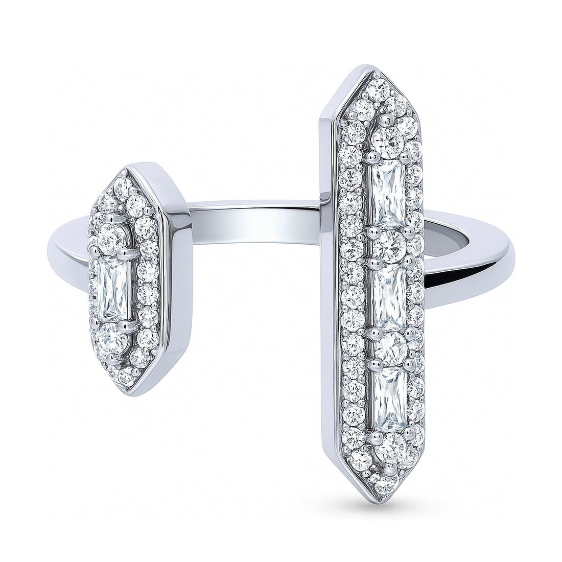 Open Bar CZ Ring in Sterling Silver