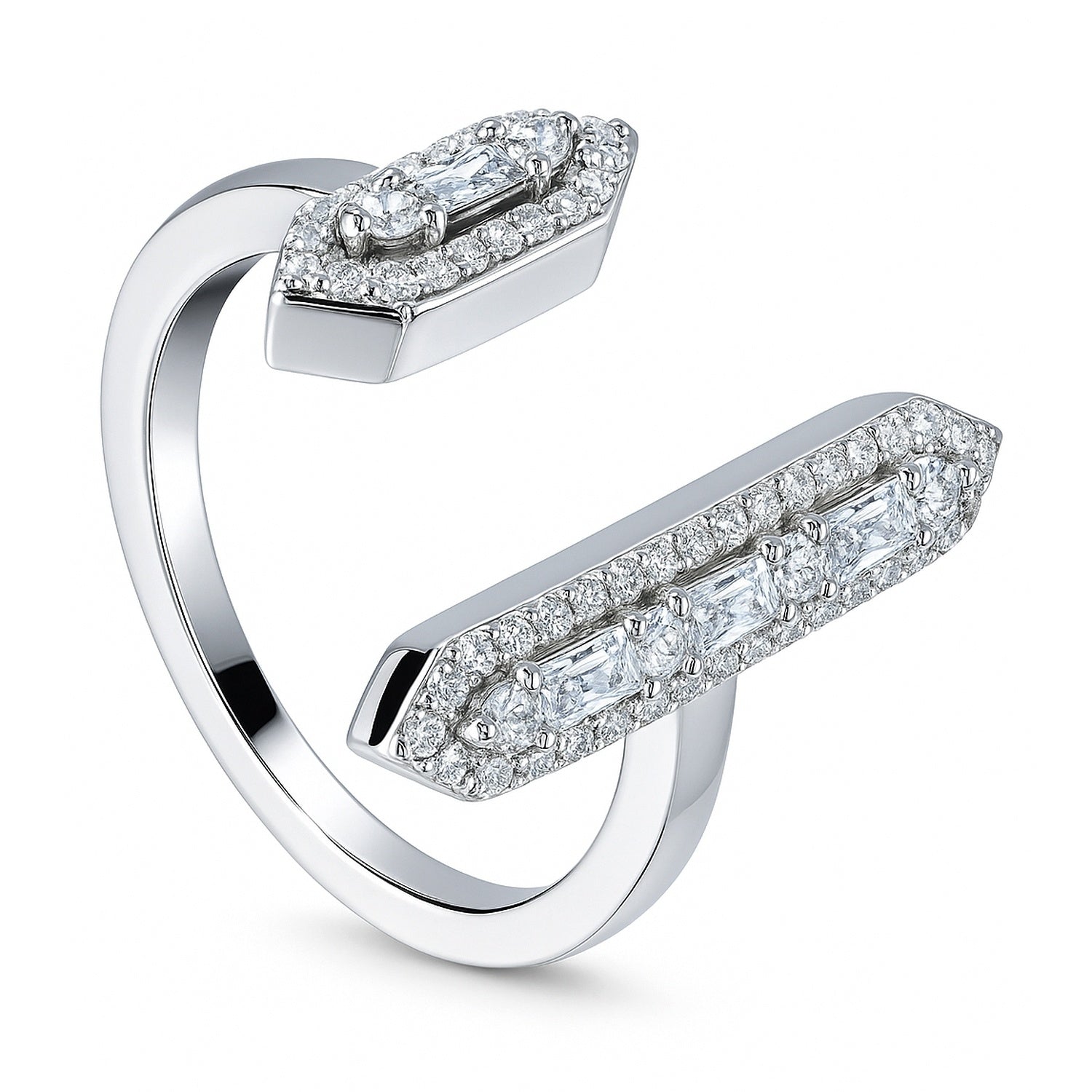 Open Bar CZ Ring in Sterling Silver, 4 of 6