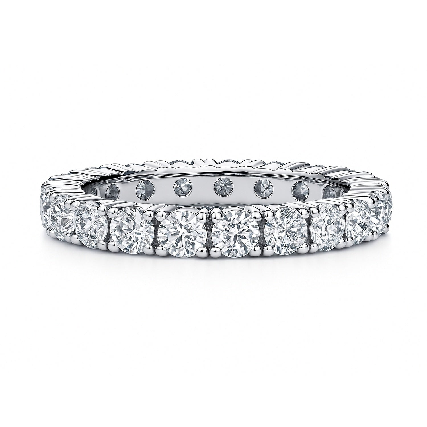 CZ Eternity Ring in Sterling Silver, 1 of 10