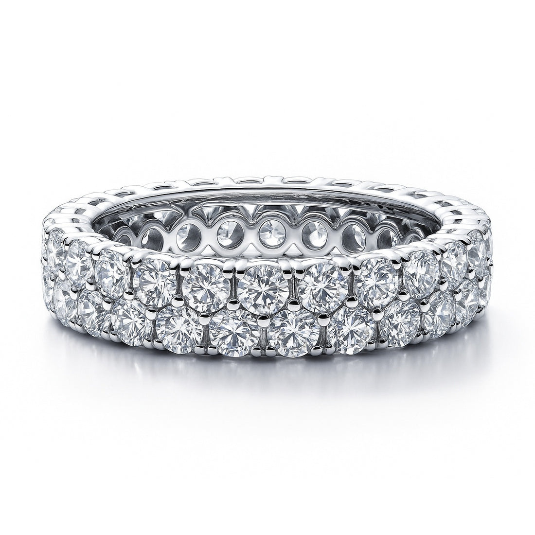 Pave CZ Eternity Ring in Sterling Silver