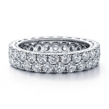 Pave CZ Eternity Ring in Sterling Silver
