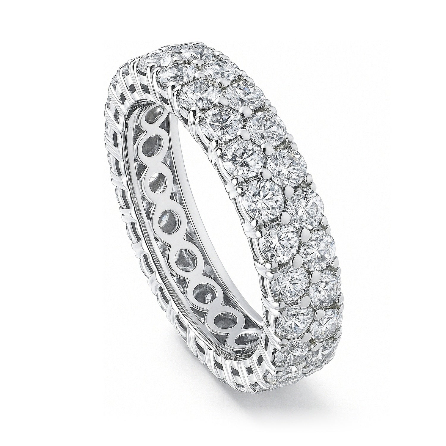 Pave CZ Eternity Ring in Sterling Silver, 3 of 8