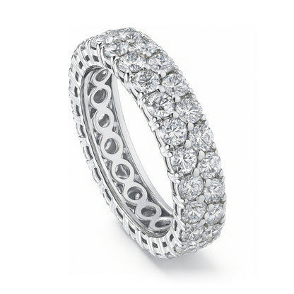 Pave CZ Eternity Ring in Sterling Silver