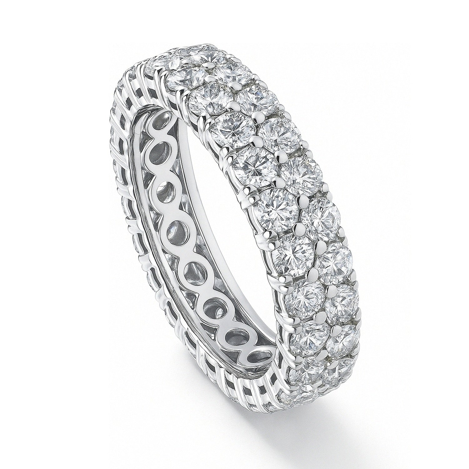 Pave CZ Eternity Ring in Sterling Silver, 4 of 8
