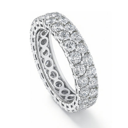 Pave CZ Eternity Ring in Sterling Silver