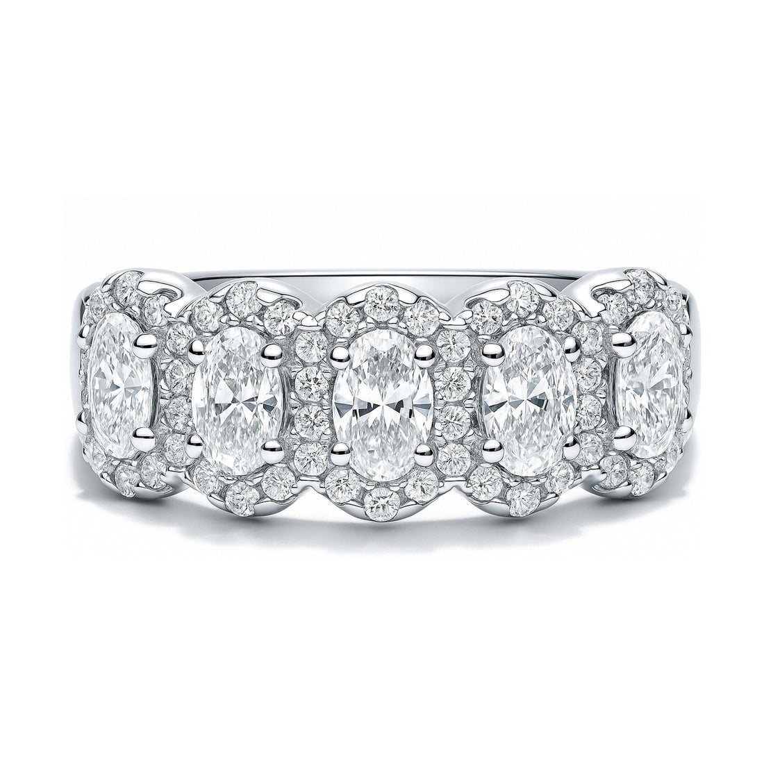 5-Stone CZ Band in Sterling Silver