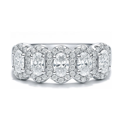 5-Stone CZ Band in Sterling Silver