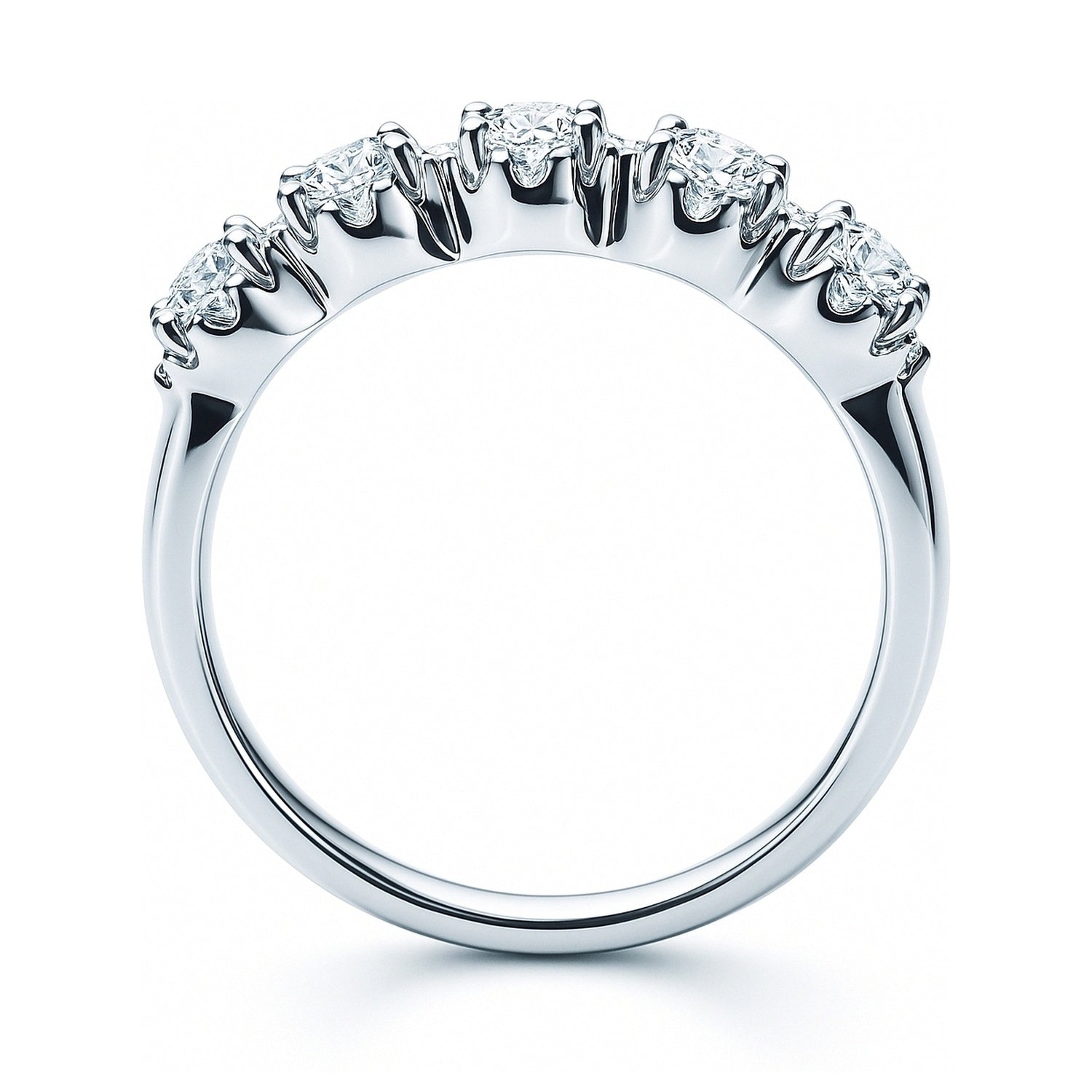 5-Stone CZ Band in Sterling Silver, 8 of 9