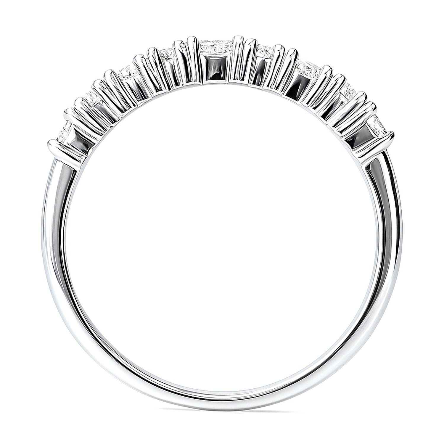 Art Deco CZ Eternity Ring in Sterling Silver, 8 of 13